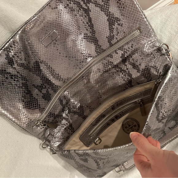 Tory Burch Reva Snake Print Shoulder Bag - Picture 3 of 5